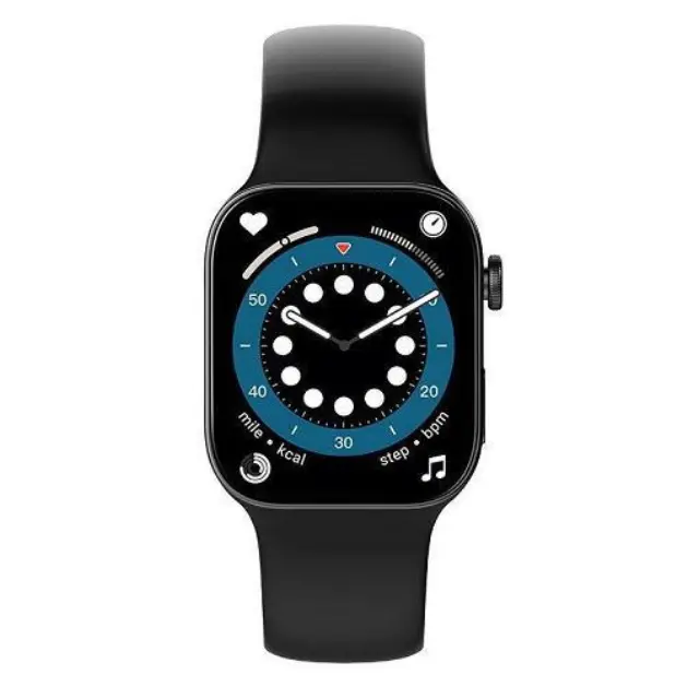 TK700 44mm Smartwatch με Παλμογράφο (Μαύρο)