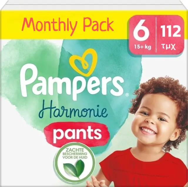 Pampers Harmonie pants monthly pack no6 15+kg 112 τμχ