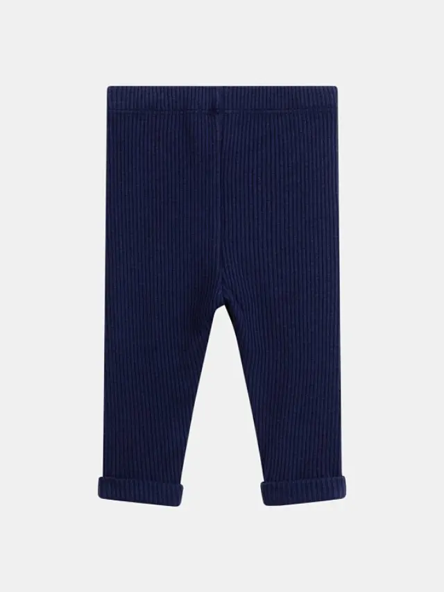 Βρεφικό Κολάν για Κορίτσια Ribbed Navy ΜΠΛΕ 3