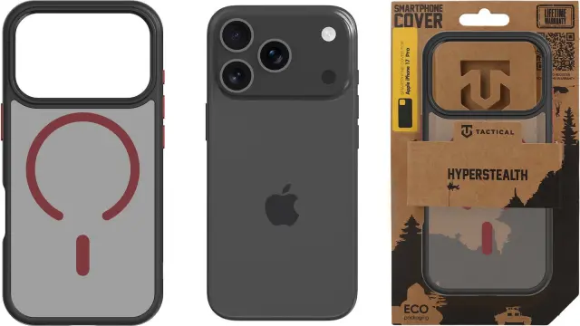 Tactical Magforce Hyperstealth Back Cover iPhone 18 Pro / 17 Pro Black/Red