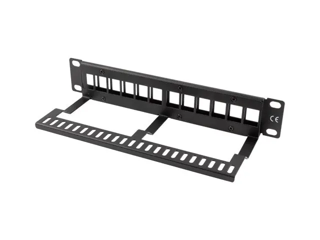 Lanberg Patch Panel 12-Port 1U Keystone Black (PPKS-9112-B)