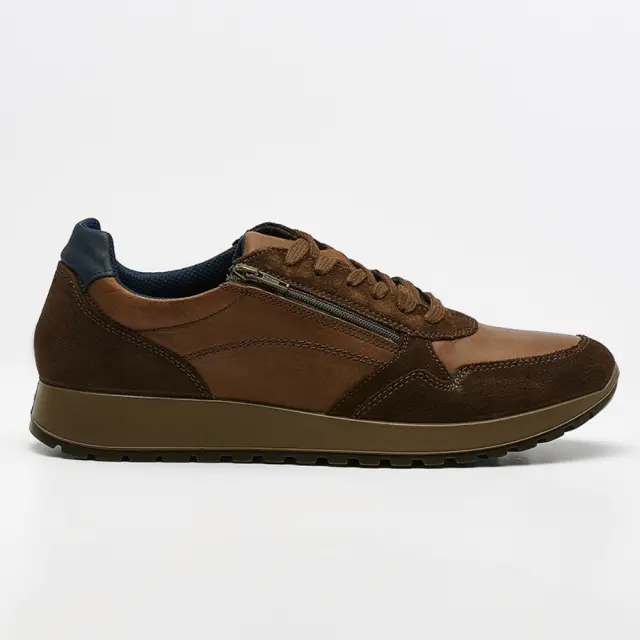 Imac Sneakers Ανδρικό δέρμα/δέρμα Nubuck Καφέ IMA/253010 COGNAC - 41