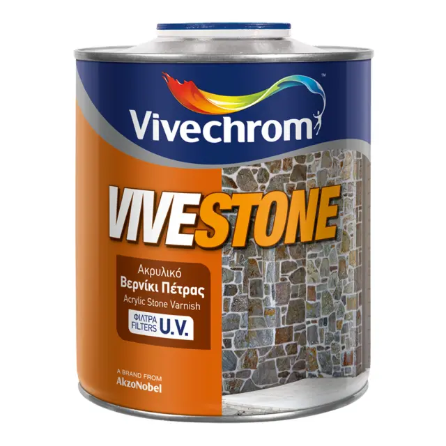 VIVECHROM VIVESTONE - ΔΙΑΦΑΝΕΣ ΓΥΑΛΙΣΤΕΡΟ ΑΚΡΥΛΙΚΟ ΒΕΡΝΙΚΙ ΠΕΤΡΑΣ 2,5lt