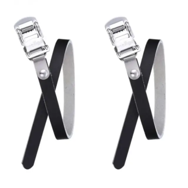 BRN ΛΟΥΡΙΑ ΔΕΡΜΑΤΙΝΑ ΖΕΥΓΟΣ ΓΙΑ ΚΑΛΟΥΠΙΕΔΕΣ TOE-STRAPS ΜΑΥΡΑ CI11N