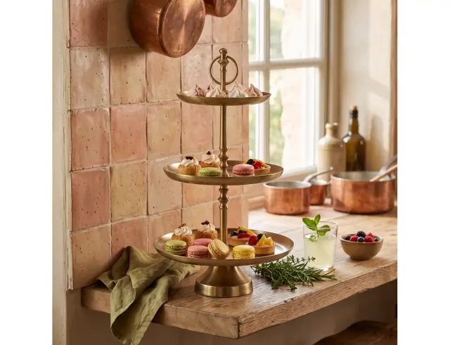 Εταζέρα Home & Styling με 3 επίπεδα και διαστάσεις 30x30x50cm - Gold A67101530