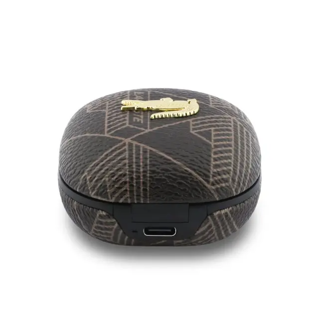 Lacoste Monogram Blend ANC/ENC TWS Wireless Headphone brown 3