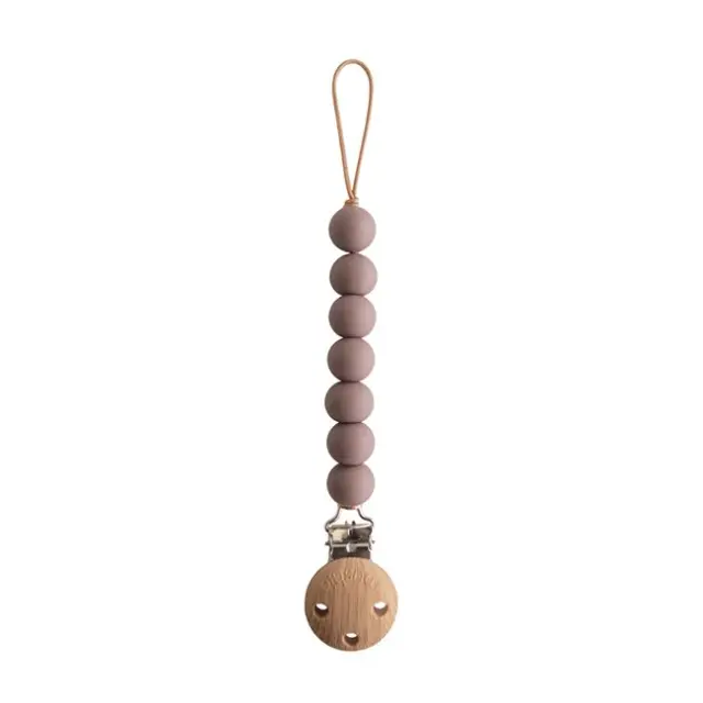Mushie Pacifier Clips Κλιπ Πιπίλας - Halo Ash
