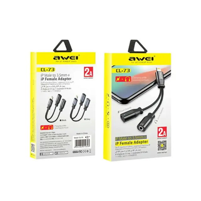 Awei CL-73 Μετατροπέας Lightning male σε 3.5mm 3