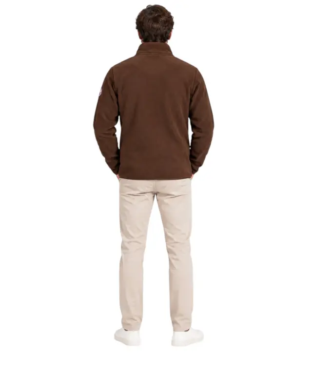 Norway Nautical School - Ανδρική Ζακέτα Φούτερ Fleece 869520-MORO Καφέ 3