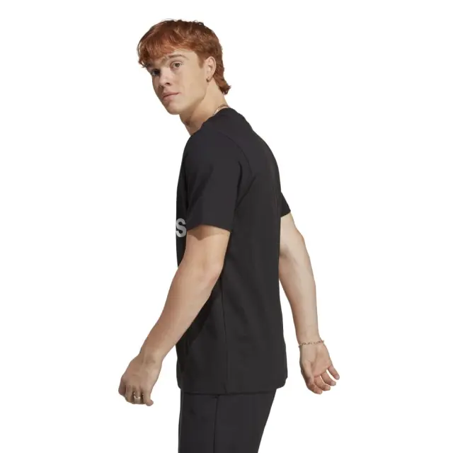 adidas Essentials Single T-Shirt (IC9347-Black) - Μαύρο 2