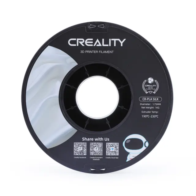 Creality3D CR-PLA Silk 1.75mm Ασημί- Silver 1kg (3301120007) 3