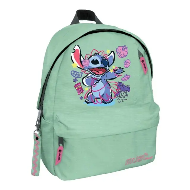 Τσάντα Πλάτης Disney Stitch & Angel Λαχανί Fluo RPET / 565699 (Must)