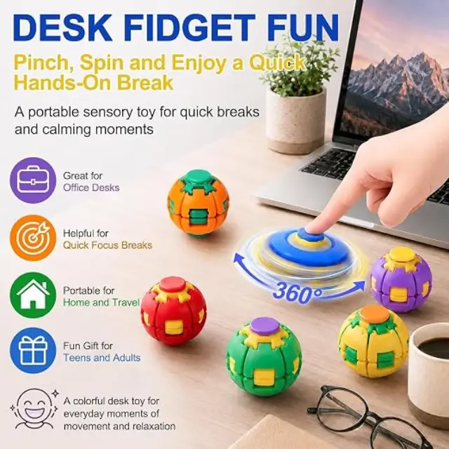 Μπαλάκι Antistress - Press and Spin Fidget - 564568 3