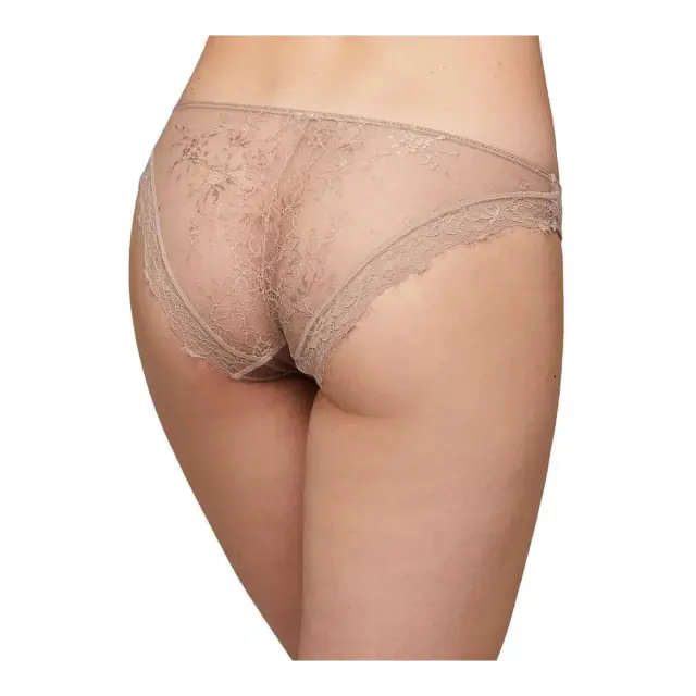 Ysabel Mora Γυναικείο Slip Braga Mini Διαφάνεια Δαντέλα, Χρώμα Taupe - S 2