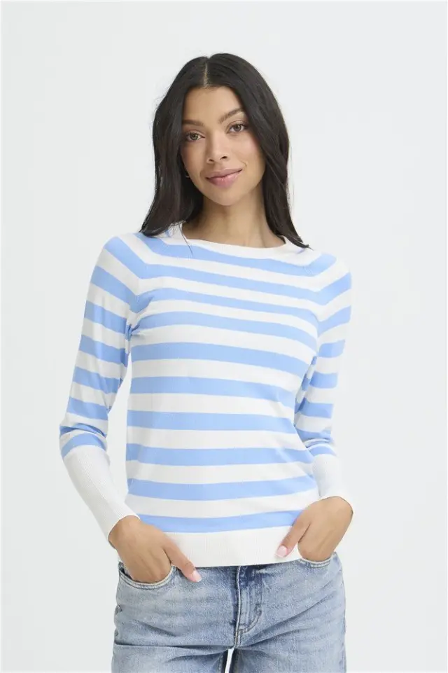 Μπλούζα ριγέ, BYMMORLA LONG CUFF, B.young - XXL