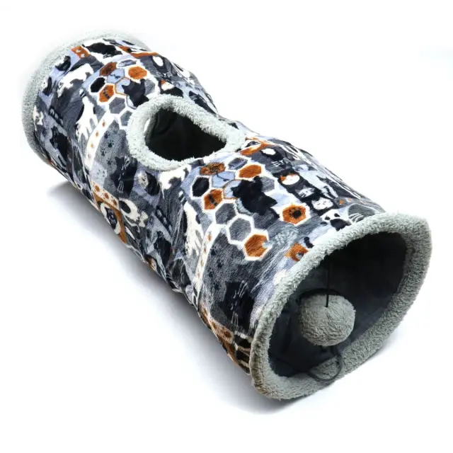Παιχνίδι Γάτας Τούνελ Fleece Με Σχέδια 68x26cm