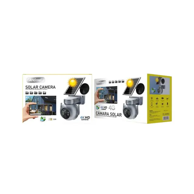 Andowl Κάμερα με κάρτα SIM 4K HD - Solar Camera 4K 075043