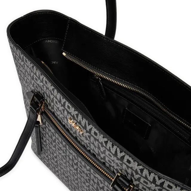 Γυναικεία Τσάντα Ώμου DKNY Bryant R42AYE20-XLB Μαύρη Logo Μαύρο - One Size 3
