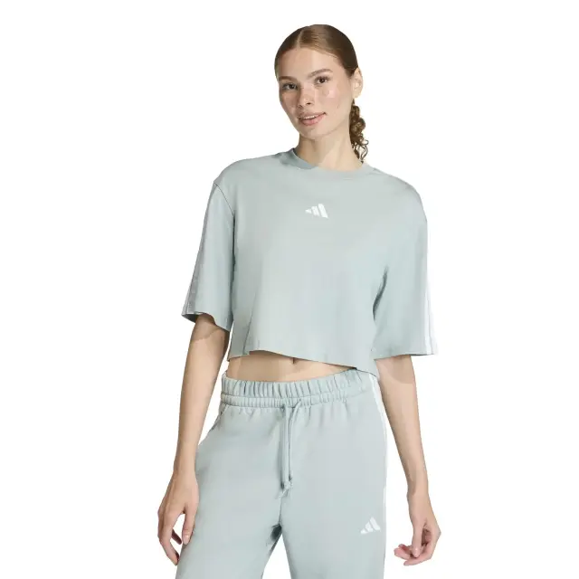 Adidas Crop loose-fitting T-shirt Essentials 3-Stripes KC5223 - S