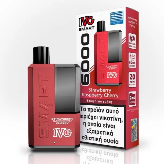 IVG Smart 6000 Strawberry Raspberry Cherry 20mg 2ml+10ml