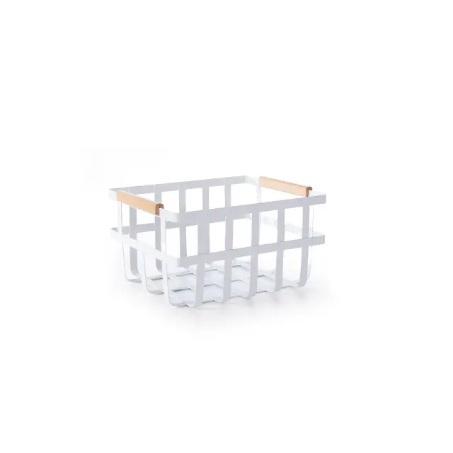 Nef-Nef Homeware Καλάθι Μεταλλικό Sezen 31x26x16,5 White