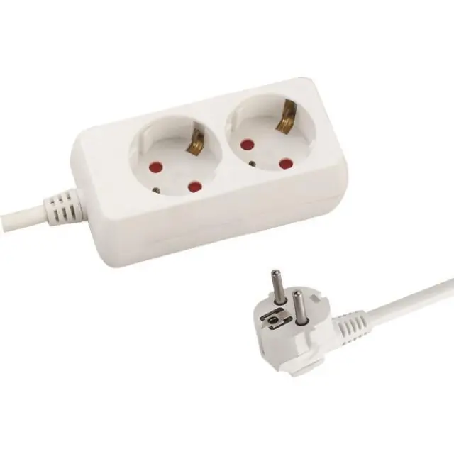 147-62200 ΠΟΛΥΠΡΙΖΟ 2 ΘΕΣΕΩΝ ΜΕ ΚΑΛΩΔΙΟ 3X1,5mm 1,5m ΜΕ ΠΡΟΣΤΑΣΙΑ ΕΠΑΦΩΝ EUROLAMP