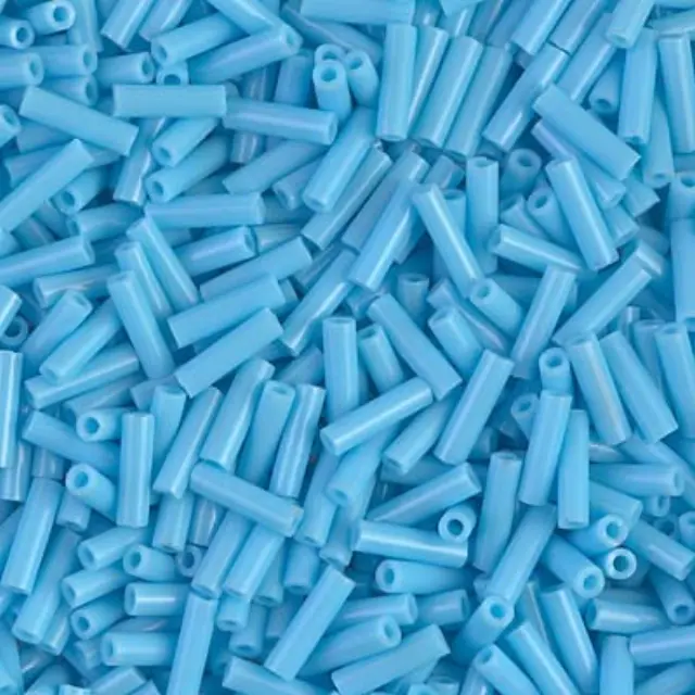 Χάντρα Miyuki Glass Bugles - 413 - Opaque Turquoise Blue 6mm - 10gr