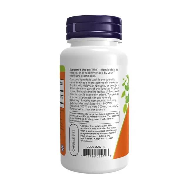 Now Foods TestoJack 300mg Συμπλήρωμα για την Σεξουαλική Υγεία 60 φυτικές κάψουλες 3