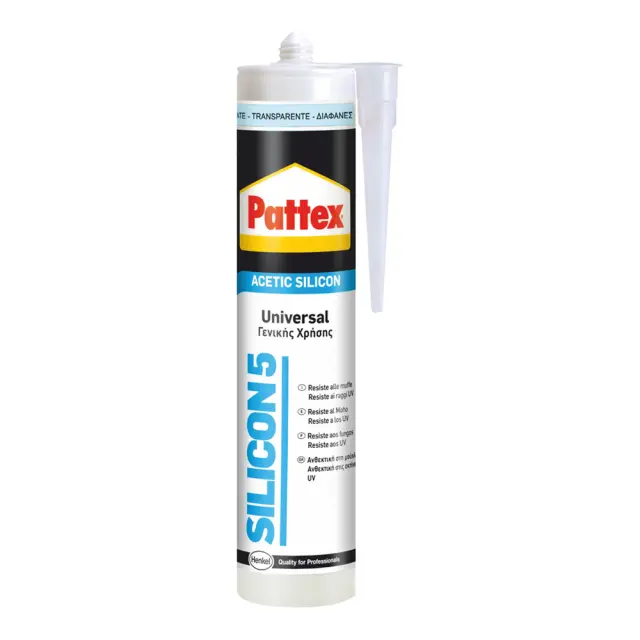 Σιλικόνη Αντιμουχλική SILICON5 280ml Pattex | Άνευ Χρώματος | 280ml