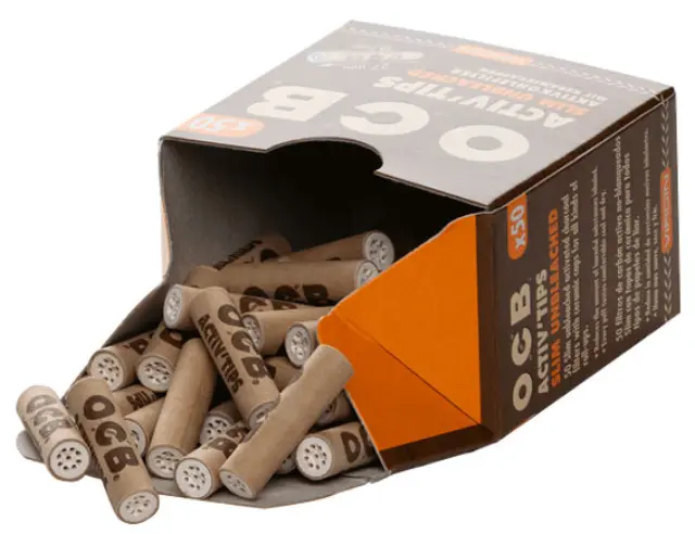 Φίλτρο OCB Slim Unbleached 50 Ενεργού Ανθρακα 7mm 2