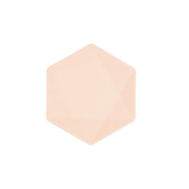 Πιάτα εξάγωνα Vert Decor Apricot 15.8 x 13.7 εκ - Σομόν Παστέλ / 6 τεμ