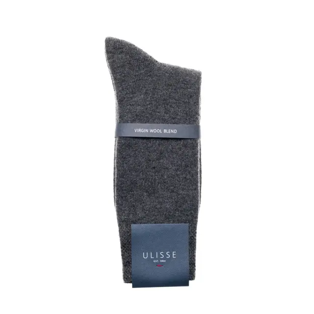 Κάλτσες ανδρικές μάλλινες 80% Lambswool Basic Wool Blend SC-M104-360 Grey One Size 41-46 Ulisse