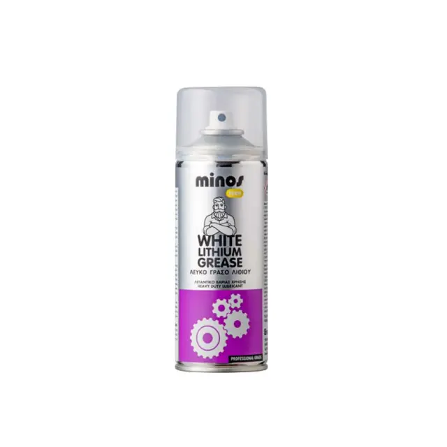 MINOS WHITE LITHIUM GREASE Spray Λευκό Γράσο Λιθίου 400ml