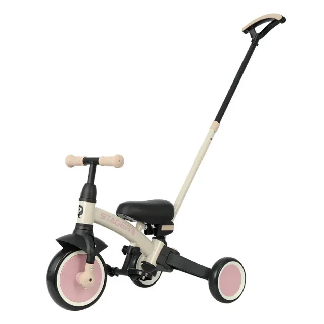 QPlay Stager Τρίκυκλο και Ποδήλατο Ισορροπίας 3 σε 1 Pink 2+ Ετών