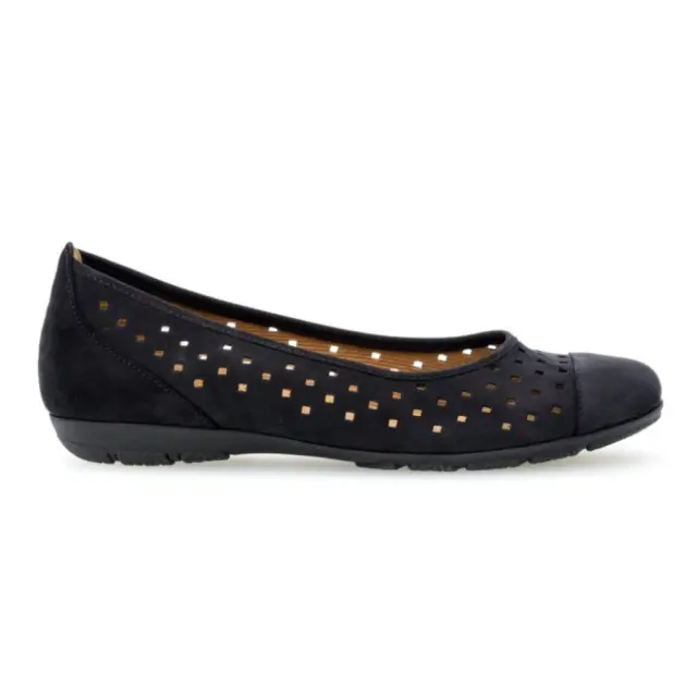 Gabor Μπαλαρίνες Γυναικείο δέρμα Nubuck Μαύρο GAB/64169 17-SCHWARZ