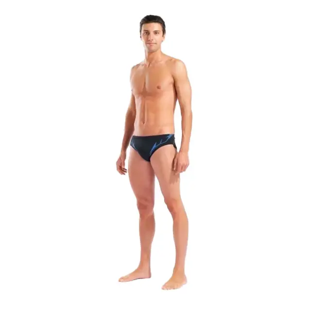 Arena Men's Graphic Swim Briefs Slip Μαύρο - Γαλάζιο 011187-508 (Arena) 3
