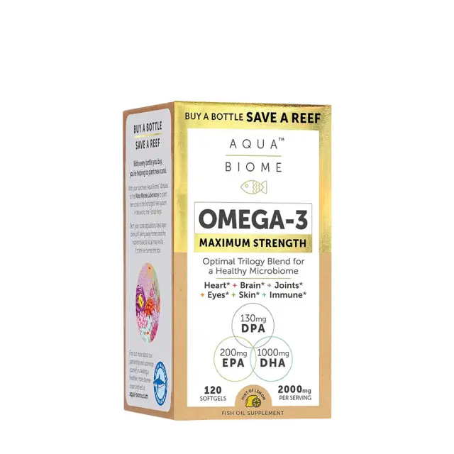 Enzymedica Aqua Biome Maximum Strength Omega 3 120 Softgels