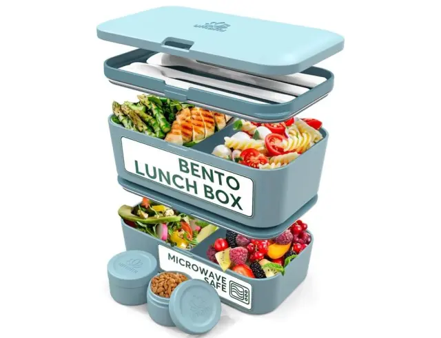 Δοχείο Φαγητού Lunch Box - Original Bento Box Premium Nestable Umami - Mint Blue - Κατάλληλο για Φούρνο Μικροκυμάτων B0C9DGNWBK 2