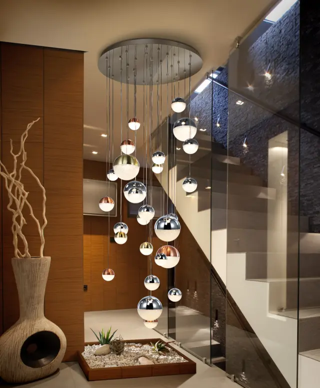 SPHERE LED LAMP 27L Ø80 φωτιστικό Ορείχαλκος Χρώμιο