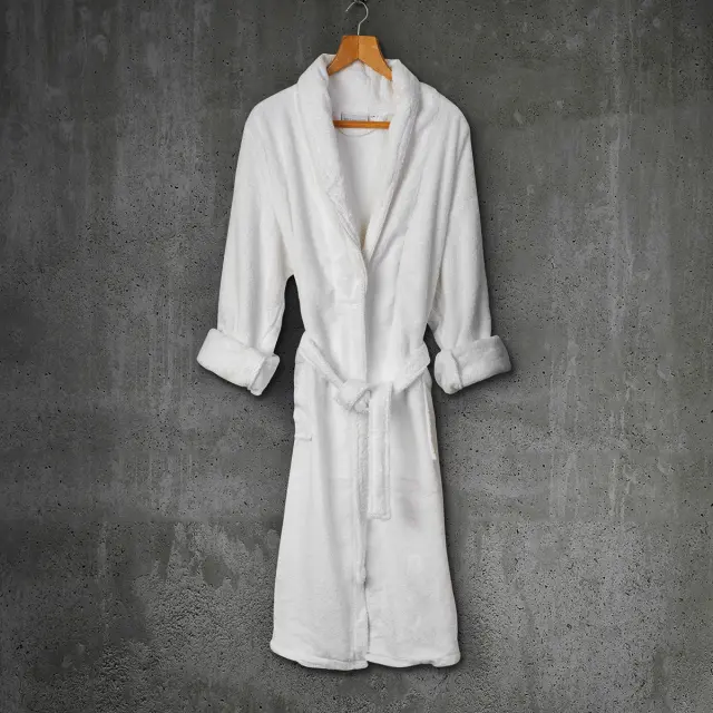 Beauty Home Μπουρνούζι με γιακά Belton Art Ε3014 100% Cotton Pennie 440gsm M/L Λευκό