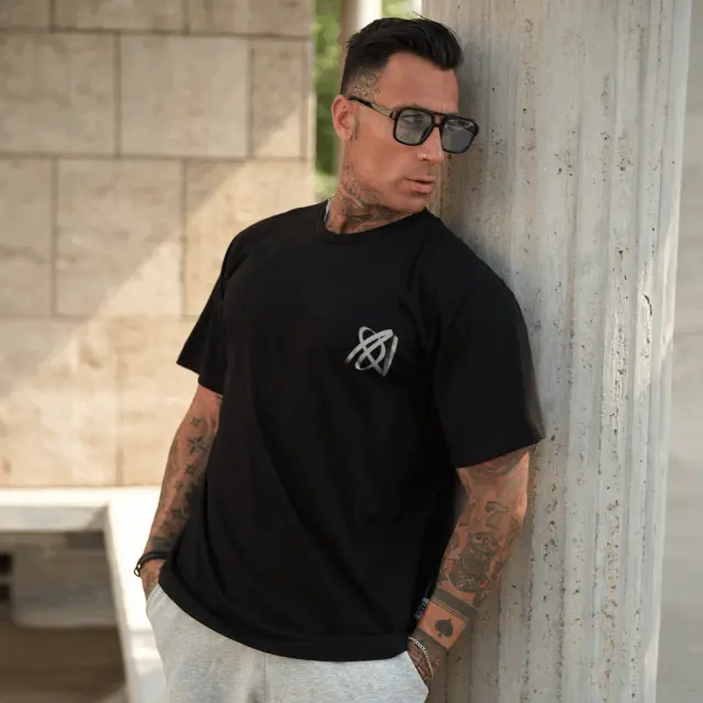 T-shirt Noshame® Oversized Μαύρο με τύπωμα - 142678 - XXL 2