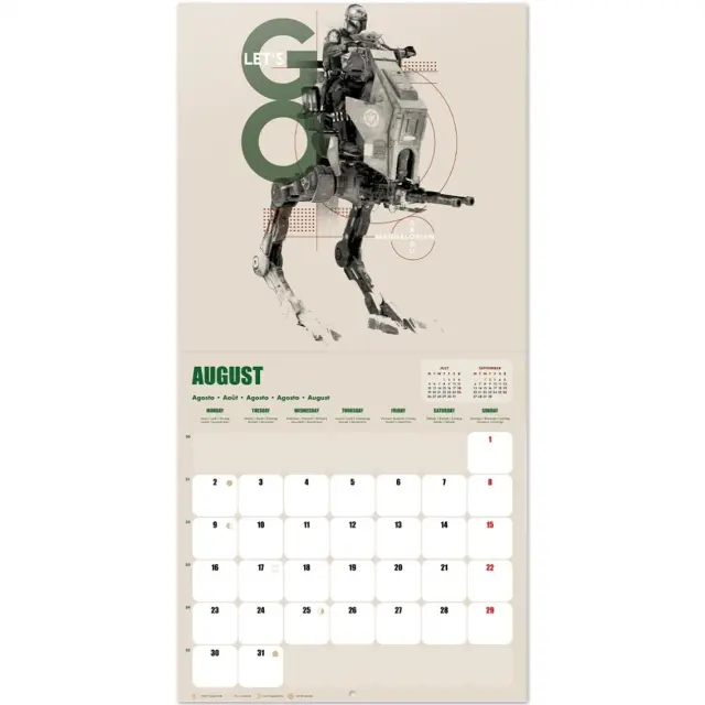 HMEΡΟΛΟΓΙΟ ΤΟΙΧΟΥ STAR WARS THE MANDALORIAN AND GROGU 2027 30X30 CALENDAR CP27017 3
