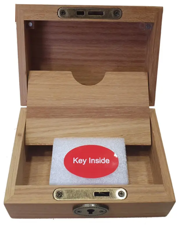 Buddies Wood Box - Ξύλινο Κουτί με Κλειδί 13x9x6.5cm 3