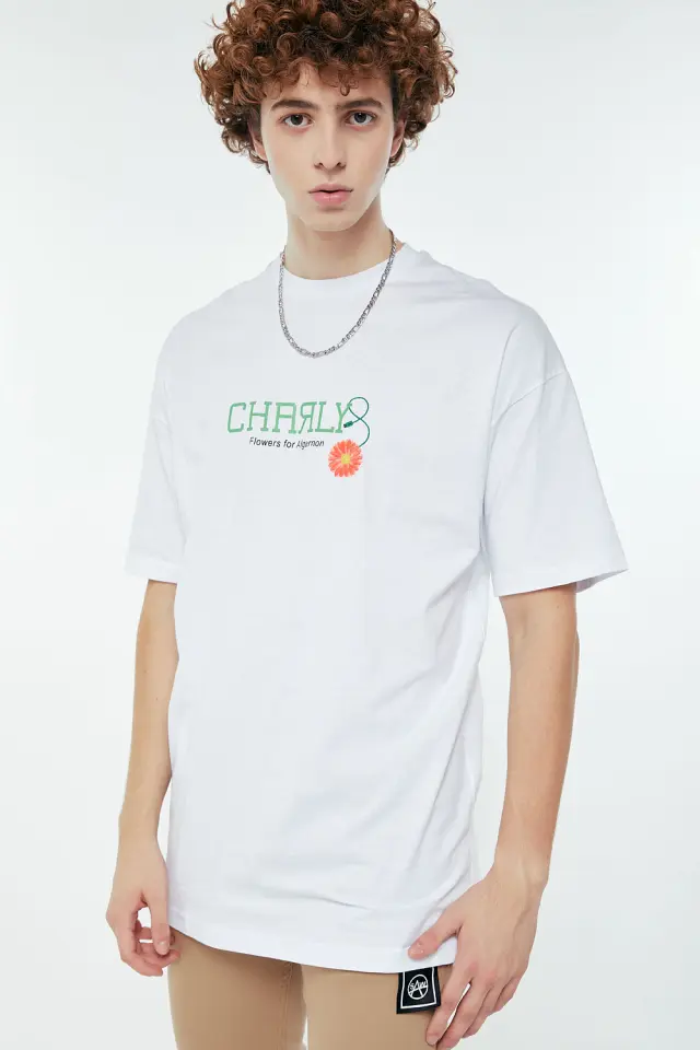 T-Shirt Βαμβακερό Charly Λευκό