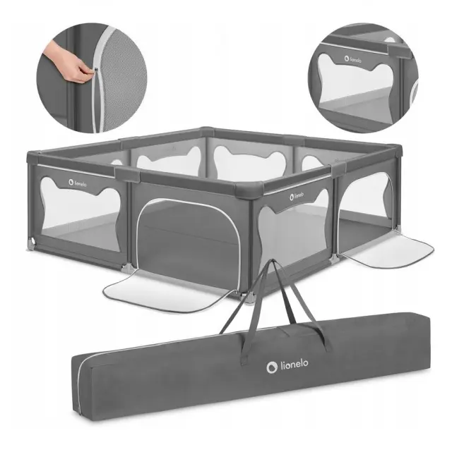 Lionelo Willow XL Πάρκο Gray Congrete 207x187cm