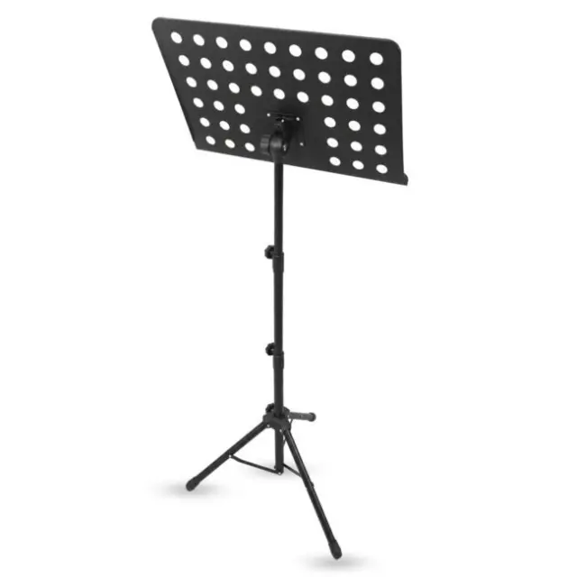 SUPRIMO D4 music stand black folding adjustable spring-loaded holders 82-146 cm up to 12 kg