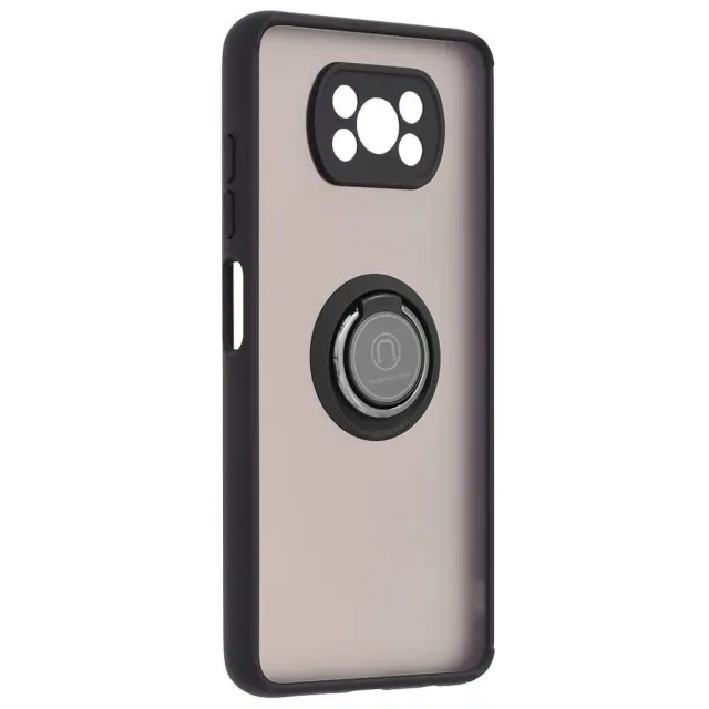 Techsuit® Glinth Θήκη με Ring Holder για Xiaomi Poco X3/X3 Pro- Black 2