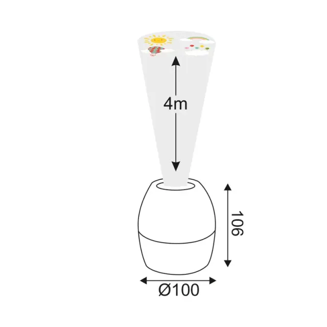2 IN 1 8W LED NIGHT LIGHT & PROJECTOR WITH 4 PATTERNS AND 1M USB CABLE OR 3XAA / BALLOON 2