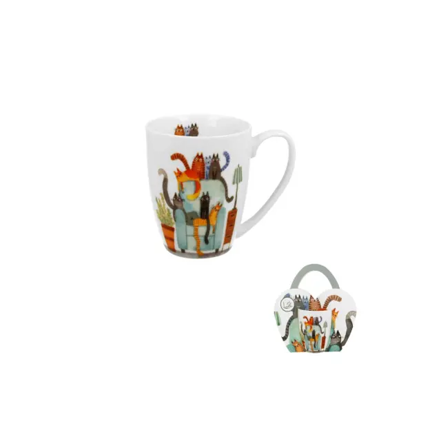 Duo gift Πορσελάνινη Κούπα (350ml): Γάτες Πολυθρονάτες