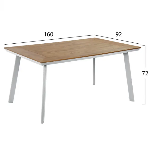 ΤΡΑΠΕΖΙ ΑΛΟΥΜΙΝΙΟΥ ΜΕ POLYWOOD FB95132.11 ΛΕΥΚΟ 160x92x72 2